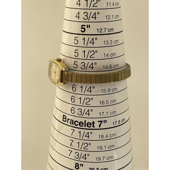Vintage Lorus Quartz Women\'s Watch V235-5060 RO Gold Tone Stretch Band USA Made main image 6